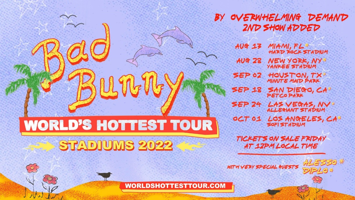 Bad Bunny I Love Ny Shirt Worlds Hottest Tour At Yankee Stadium - Teechipus