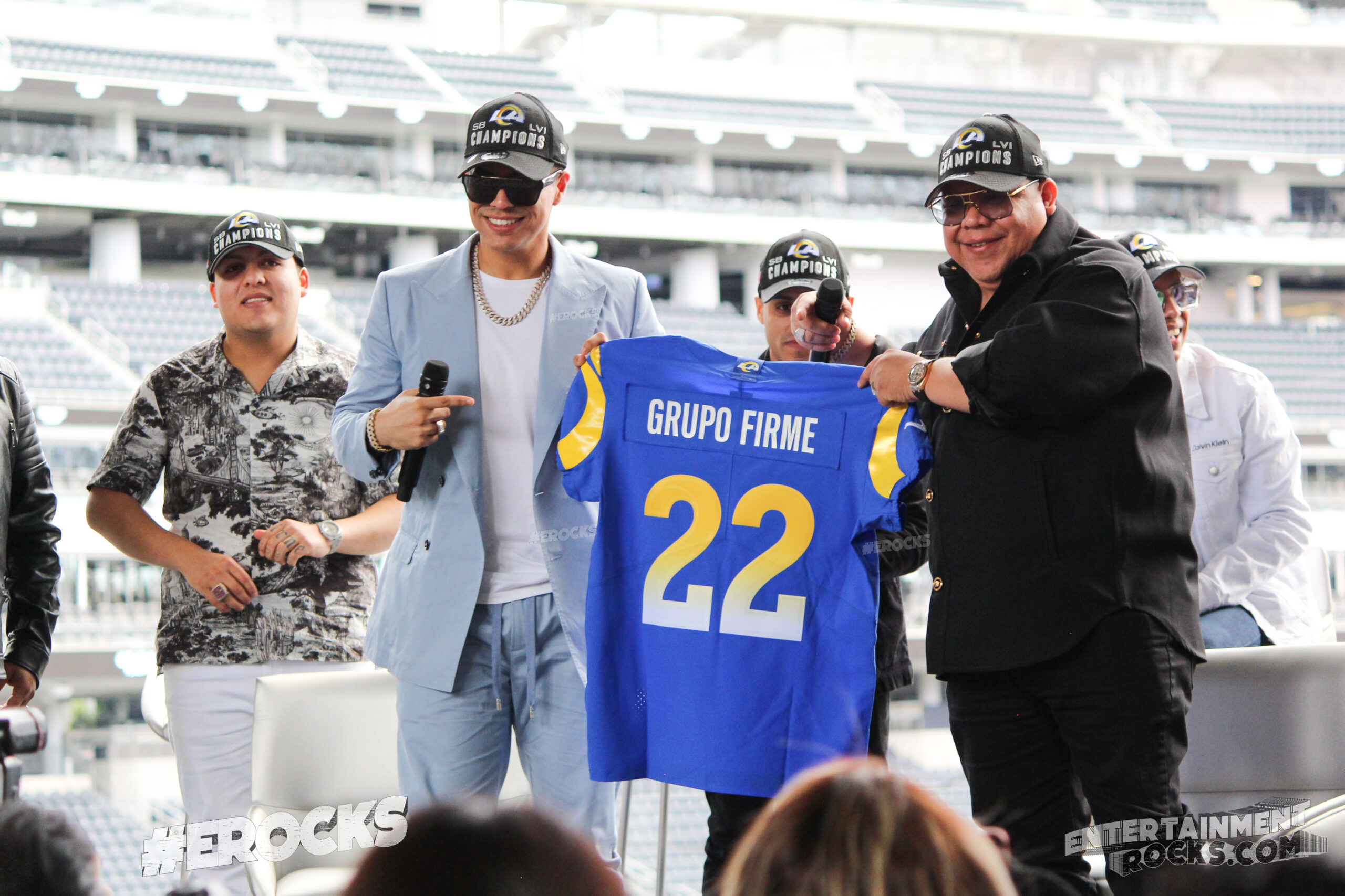 Grupo Firme Hold Press Conference at SoFi Stadium to Talk About Their May  28 + 29 Shows