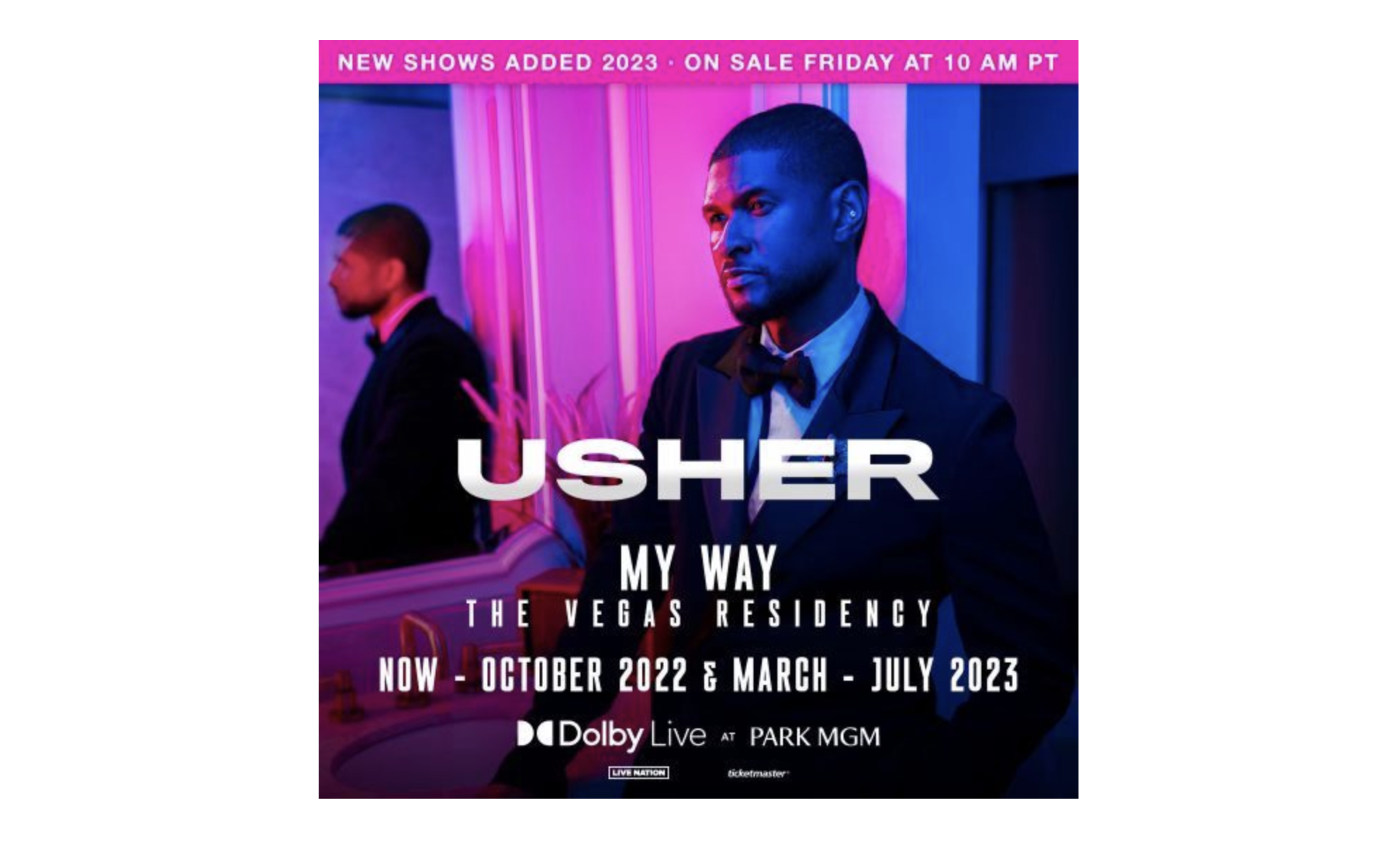 Usher Announces New Dates for Las Vegas Residency "Usher My Way The Vegas Residency" at Park